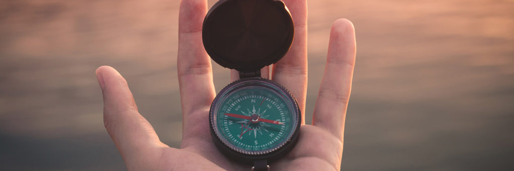 Kompass som symbol för att VD:n Johanna Ragnartz bytt bransch tre gånger